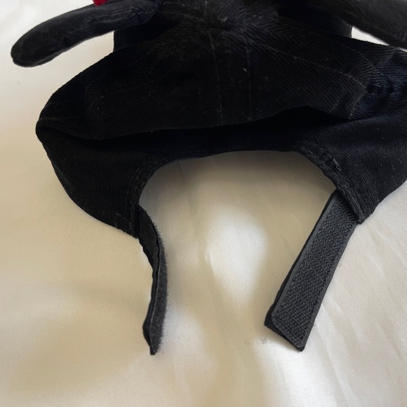 Disney Minnie Mouse Hat Girls OS Corduroy Black/Red/White Adjustable Embroidery - Picture 5 of 11